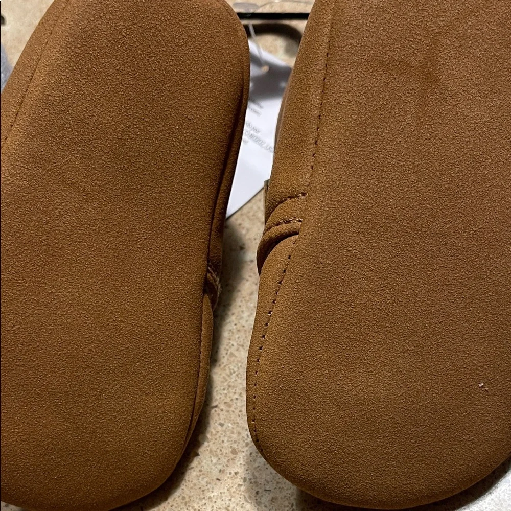 Carter's Child of Mine Gray and Tan Baby Shoes